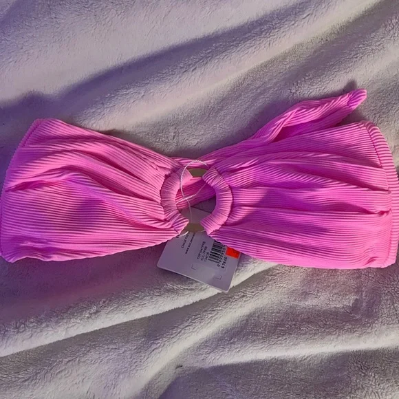 Chaser Hot Pink Ribbed Bandeau - Picture 3 of 5